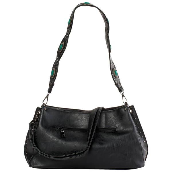 Sam & Hadley Triple Compartment Riveted Strap Crossbody