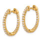 Pure Fire 14kt. Gold Lab Grown Diamond Hinged Hoop Earrings - image 2