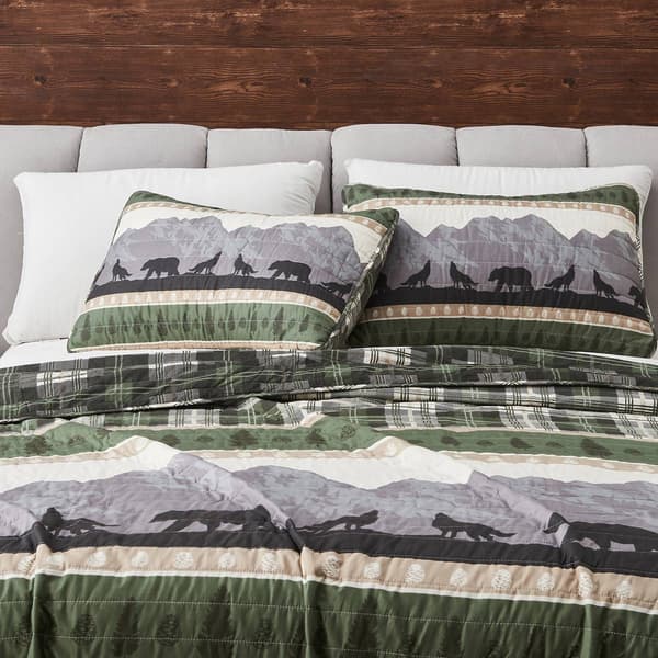 FreshFolds Salt Creek 3pc. Reversible Mountainscape Quilt Set