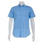 Mens Chaps Short Sleeve Stretch Button Down Shirt - Sky Blue - image 1