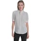 Womens DKNY Elbow Puff Sleeve Button Front Blouse - image 1