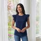 Womens Draper James Embroidery Flutter Sleeve Blouse - image 1