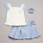 Girls (4-6x) Little Lass® 2pc. Ruffle Top & Linen Skort Set - image 2