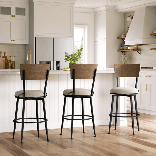HH2 Home Creason Commercial Grade Bar Height Swivel Stool
