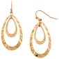 Design Collection Gold Plated Double Oval Drop Earrings - image 1