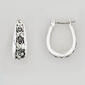 Roman Silver-Tone Small Hoop Earrings - image 1