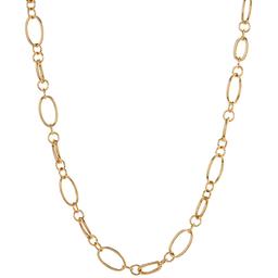 Design Collection Gold-Tone Oval & Round Link Chain Necklace