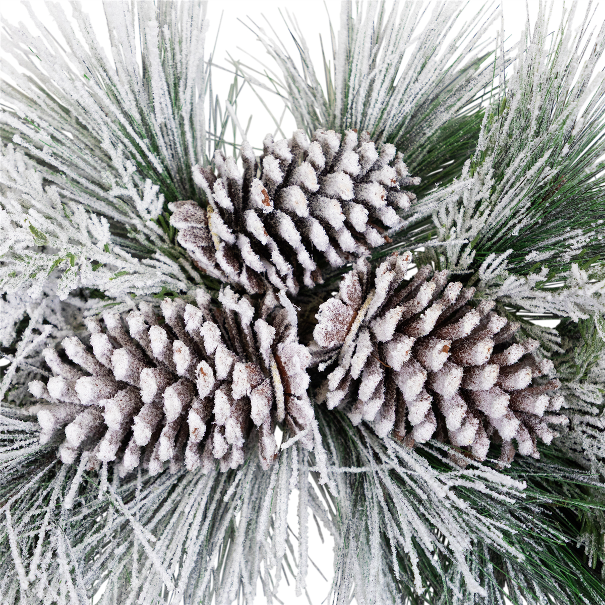 Northlight 26in. Snowy Needle Pine & Pinecone Christmas Wreath