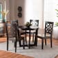 Baxton Studio Brava Two-Tone Dark Brown Wood 5pc. Dining Set - image 7