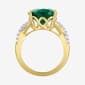 Gemstone Classics™ Lab Grown Emerald & Sapphire Oval Cocktail Ri - image 2