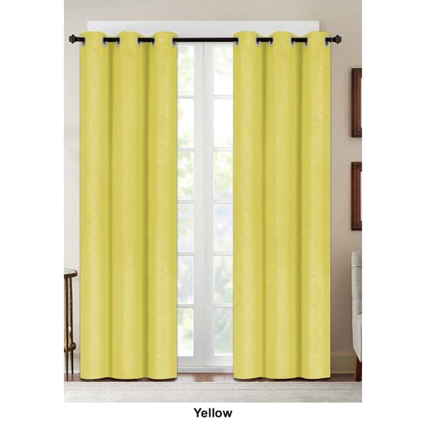 J&V Textiles Denver Embossed Blackout Grommet Curtain Panels