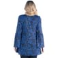 Plus Size 24/7 Comfort Apparel Blue Floral Bell Sleeve Tunic - image 2