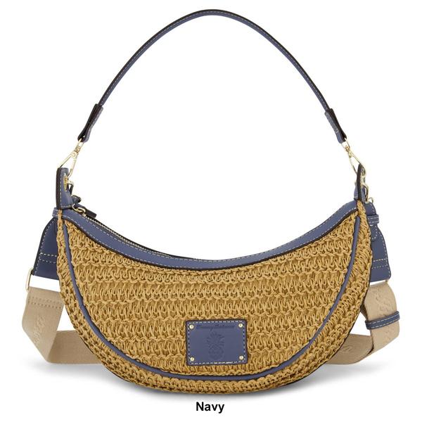 Tommy Bahama Raffia Crescent Hobo - image 