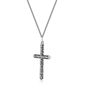 Mens Lynx Antiqued Finish Stainless Steel Cross Pendant - image 3