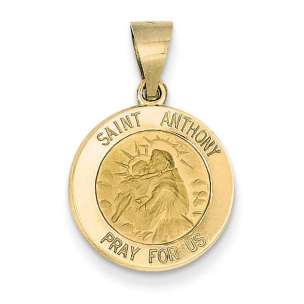 Unisex Gold Classics&#40;tm&#41; 14kt. Yellow Gold Saint Anthony Pendant - image 