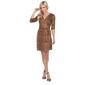 Womens White Mark Brown Cheetah Surplice Wrap Dress - image 3