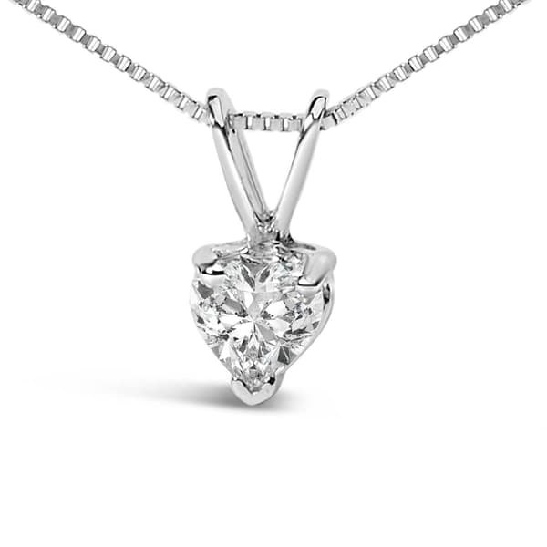 Haus of Brilliance 1/4ctw. Heart Lab Grown Diamond Pendant