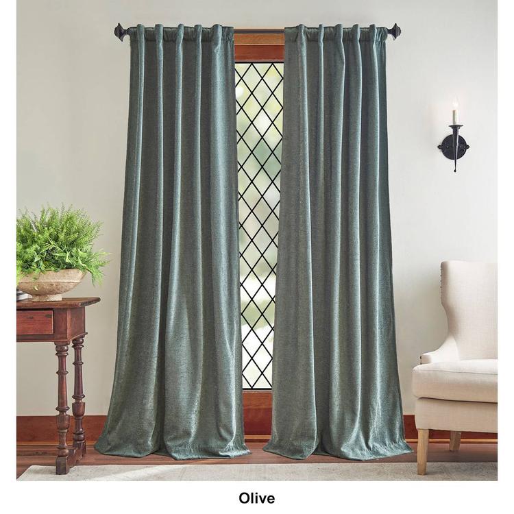 Martha Stewart Naples Chenille Back Tab Panel Curtain