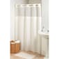 Checkered Jacquard Hookless Shower Curtain w/ Liner - image 1