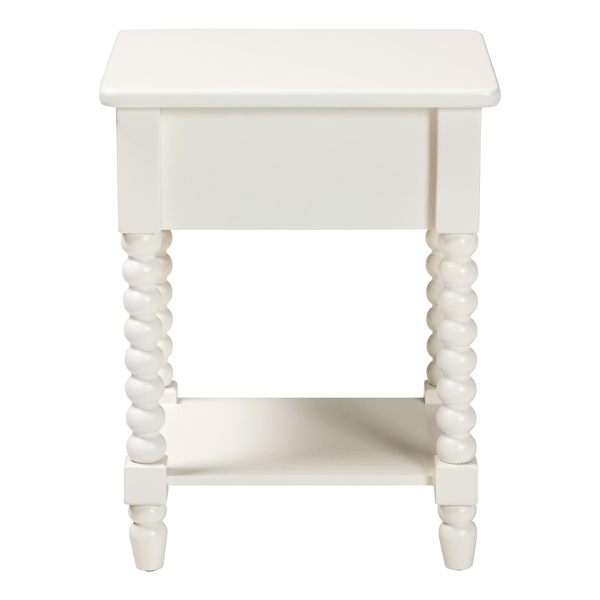 Baxton Studio Raynera End Table with Bobbin Legs