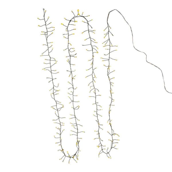 Kurt Adler 240-Light Twinkle Cool White LED Cluster Garland - image 