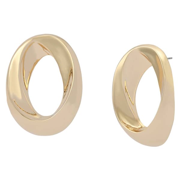 Steve Madden Oval Twist Post Earrings