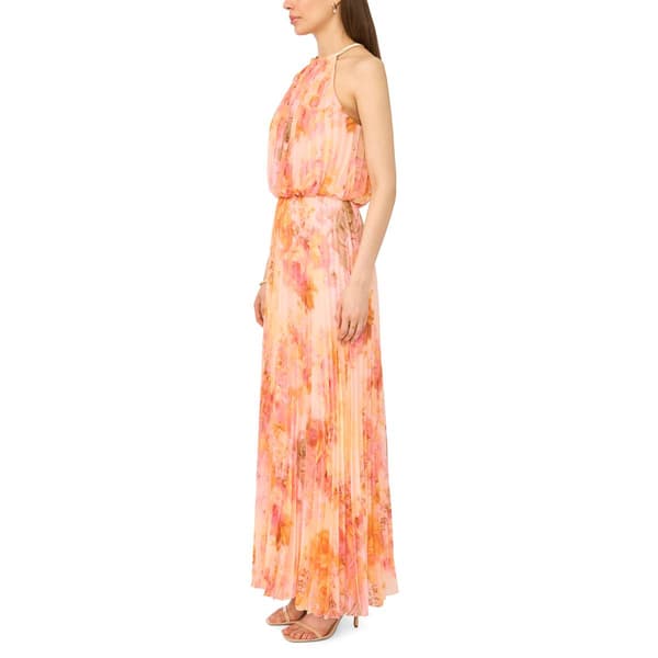 Womens MSK Sleeveless Halter Neck Floral Blouson Maxi Dress