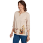 Womens Alfred Dunner Classics Keyhole Neck Scarecrow Blouse - image 3