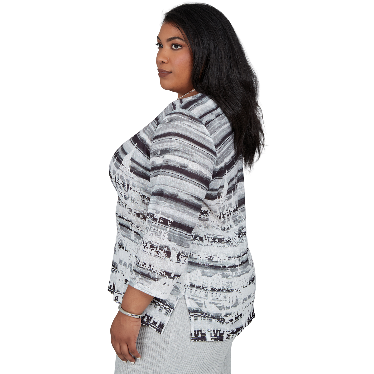 Plus Size Alfred Dunner Weekend Warrior Paris Scene Blouse