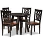 Baxton Studio Mina 2-Tone Dark Brown/Walnut Brown 5pc. Dining Set - image 1