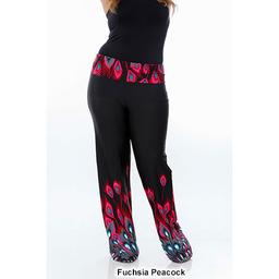 Plus Size White Mark Printed Palazzo Pants-Peacock
