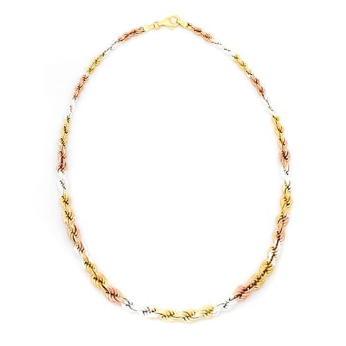 Ellen Tracy Tri-Color Graduate Rope Necklace