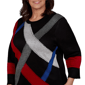 Plus Size Alfred Dunner Dinner Theater Color Block Sweater - image 5