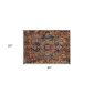HomeRoots Red Orange & Blue Oriental Non Skid Accent Rug - image 3