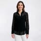 Womens Nanette Lepore Long Sleeve Lace Overlay Button Down Blouse - image 2