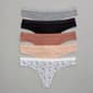 Womens Nautica 5pk. Cotton Thong  Panties with Logo Wb NT9914-5P - image 1
