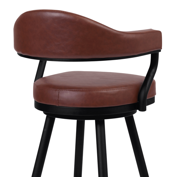 Armen Living Justin 26in. Swivel Faux Leather Counter Barstool