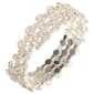 Rosa Rhinestones Silver-Tone Rhinestone Coil Bracelet - image 1