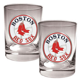 MLB Boston Red Sox 2pc. Rocks Glass Set
