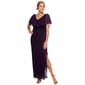 Womens Connected Apparel Chiffon Overlay Eyelash Evening Gown - image 2