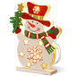 National Tree 12in. Pre-Lit LED Wooden Snowman - image 1