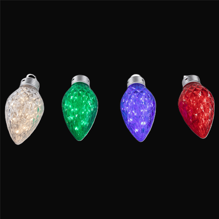Northlight 9ft. LED C9 Style Faceted Twinkle Christmas Lights