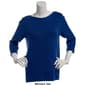 Womens Leo & Nicole 3/4 Sleeve Bateau Yarn Sweater - image 6