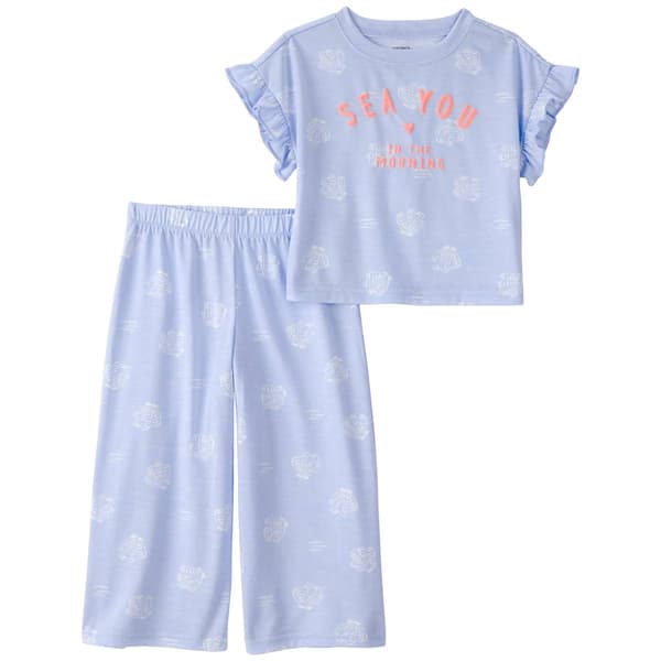 Toddler Girl Carter''s Sea Shell Loose Fit 2-Piece Pajama Set - B - image 