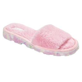 Womens Fifth & Luxe One Band Slides Tie Dye Slippers