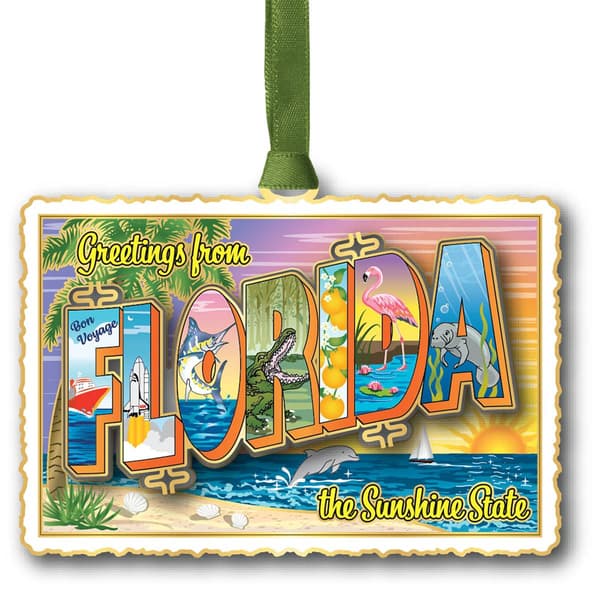 Beacon Design Florida Vintage Postcard Ornament - image 