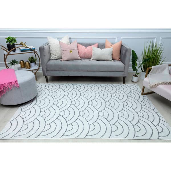 Mason Brooks Azalea Cloudy Geometric Contemporary Area Rug
