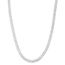 Napier Crystal White 16in. Stone Collar Necklace