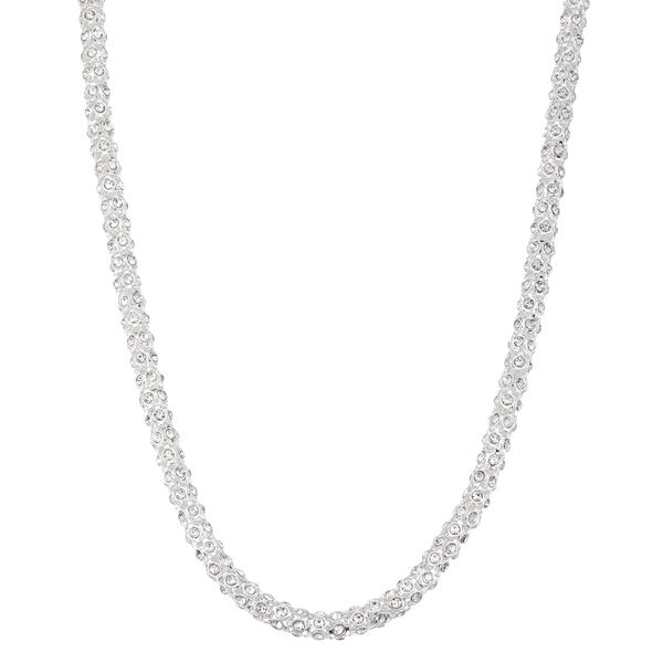 Napier Crystal White 16in. Stone Collar Necklace - image 