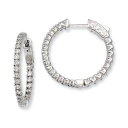 Sterling Silver 23mm x 21mm Hoop Earrings